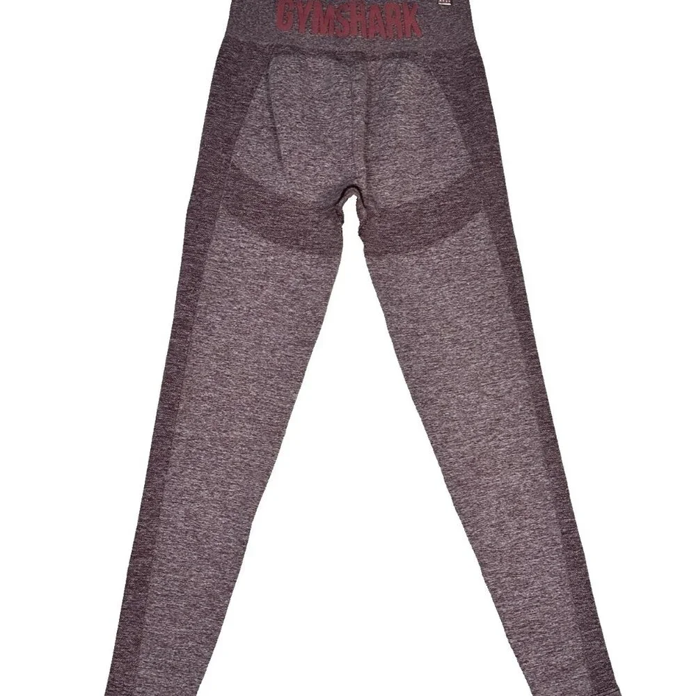 GYMSHARK High Waisted Flex Leggings Berry Rose Sz S/M Sculpting Yoga Athleisure - Picture 4 of 8